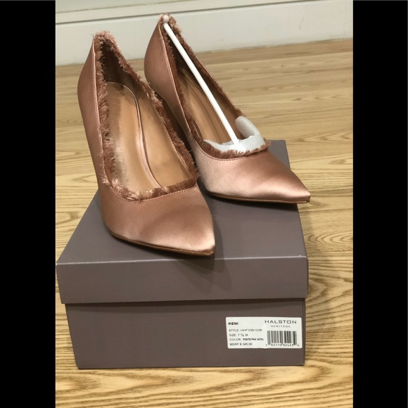 💋👠🌺 💐Halston Heritage Keni Fringe Pumps NIB - Picture 7 of 8